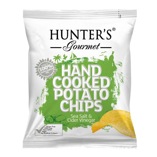 Hunter’s Gourmet Hand Cooked Potato Chips – Classique Range™ – Sea Salt & Cider Vinegar (40 gm)