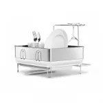 Simplehuman Steel Frame Dish Rack Compact  WHITE