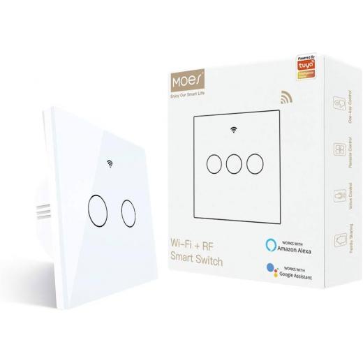 Moes WiFi Smart Touch Wall Switch No Neutral Wire Needed