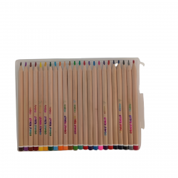 Acrylic 24 Jumbo Color Pencil Natural WOOD