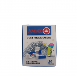 Acrylic Dust Free Erasers For Clean & Clear Erasing 20 Pieces