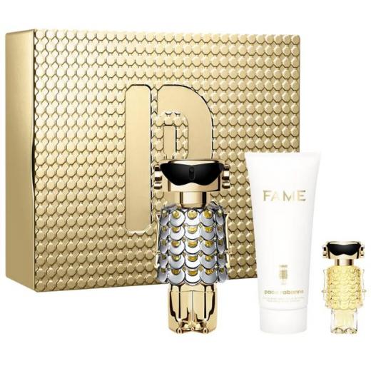 Paco Rabanne Fame EDP 80Ml + EDP 4Ml + Body Lotion 100Ml Gift Set For Wome