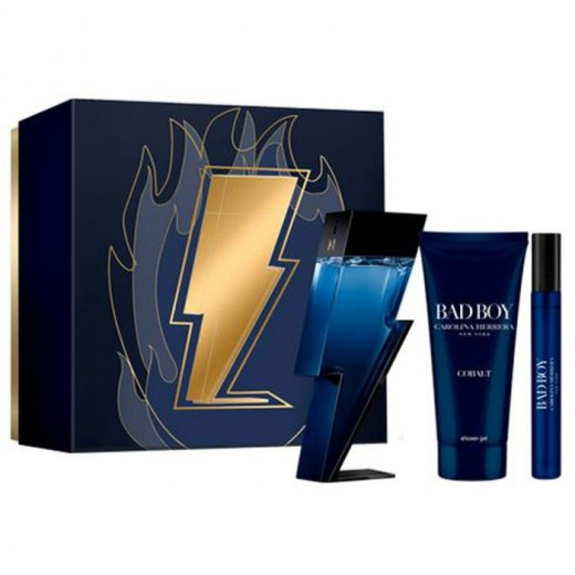 Bad Boy Cobalt EDP 100Ml + EDP 10Ml + Shower Gel 100Ml Gift Set For Men