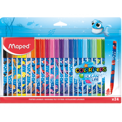 Maped 24 Maped Ocean Life Felt-tip Pens, Colour-sorted, 24 Pieces