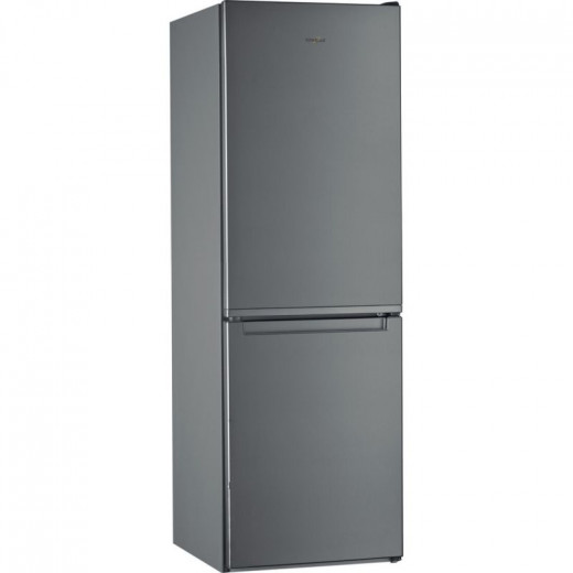 Whirlpool Bottom Mount Fridge-Freezer 60cm A+ 310Lit Inox 6Sense