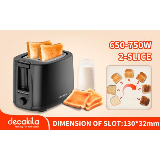 Decakila Kets008B 2-Slice Toaster 750W