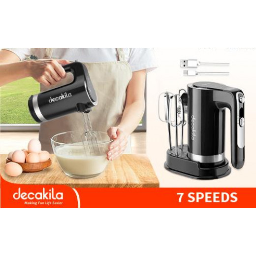 Decakila Cordless Hand Mixer 7 Speeds KMMX006B