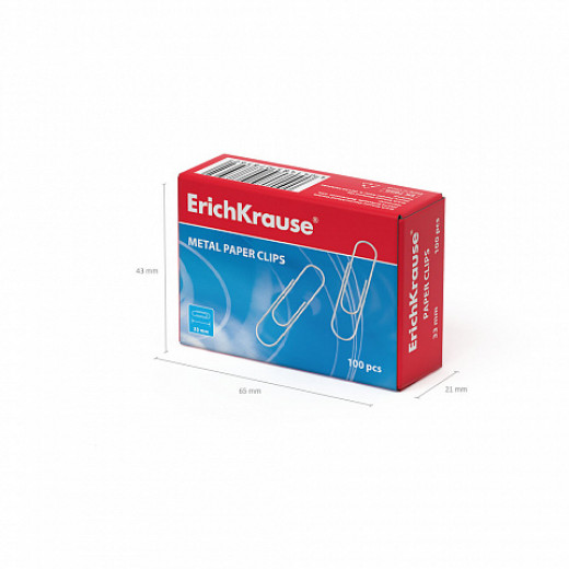 ErichKrause Paper clips plated 33mm, zinc