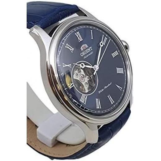 Orient Open Heart Automatic Leather Strap Blue Watch