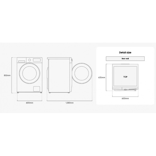 Samsung Front Loading Washer, 9kg, 1400 RPM, 14 Programs, A+++