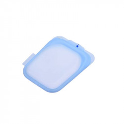 Breathe Reusable Blue Silicone Food Bags, 120ml, BPA free, FDA Approved. Dishwasher & Microwave safe.