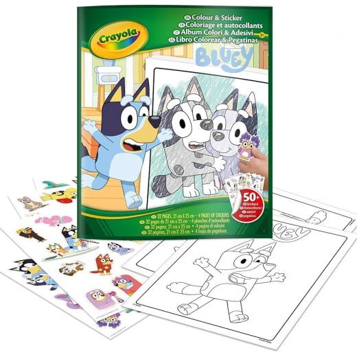 Crayola | Colour And Sticker Book Bluey