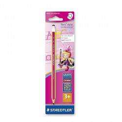 Staedtler - Noris Stylus Thick Triangular Pencil With Touch Screen End - Pink