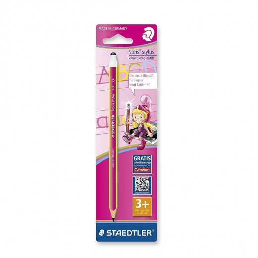 Staedtler - Noris Stylus Thick Triangular Pencil With Touch Screen End - Pink