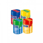 Staedtler - Double Hole Plastic Sharpener - 4 Colors - 1 Piece