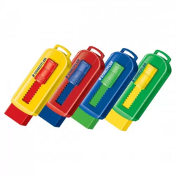 Staedtler - Eraser With Sliding Plastic Sleeve - 4 Colors - 1 piece