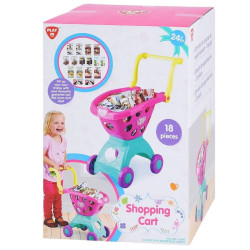 Play Go | Shopping Cart | Pink | 18 pcs