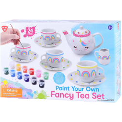 PlayGo | Paint Your Own | Fancy Tea Set | Ceramic | 24 pcs