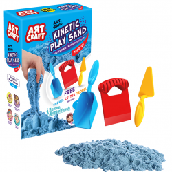 Art Craft | Kinetic Play Sand with Accessories | Blue | 1 kg