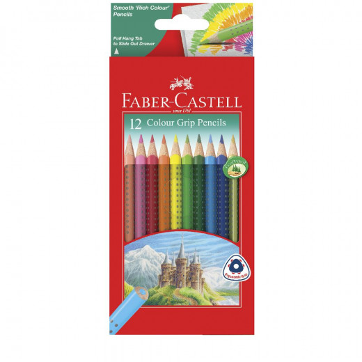 فابر كاستل - أقلام تلوين - 12 لون بمقبض ألوان