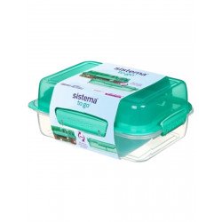 Sistema - To Go Rectangle Lunch Stack Box 1.8L - Turquoise