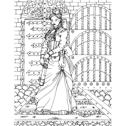 Dreamland Victorian Fashion Coloring Book for Adults