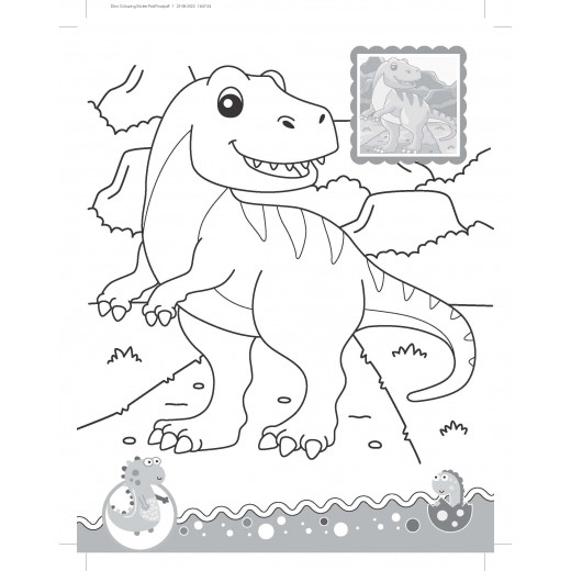 حان وقت الألوان مع الملصقات - كتاب نشاط للأطفال - ديناصورات من دريم لاند