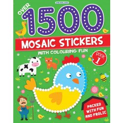 Dreamland 1500 Mosaic Stickers Book with Coloring Fun