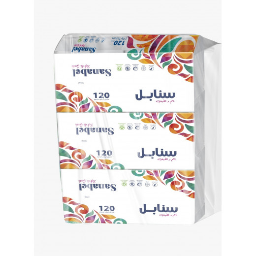 Sanabel Facial Tissues 120 Double Tissues * 3 Pieces