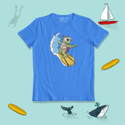 Kids Surfing Turtle T-Shirt