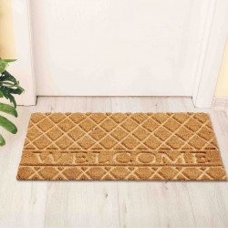 Astra Coco Shape 45x75cm Doormat Beige - Welcome