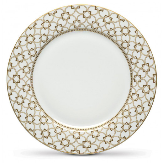 Easy Life Deco 27cm Dinner Plate - Gold & White