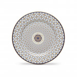 Easy Life Charles Side Plate - Blue & Gold Toned 19.5cm