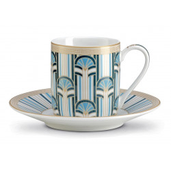 Easy Life Liberty 80ml 4-Piece Cups & Saucers Set in Box - Blue