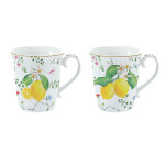 Easy Life Fleurs et Citrons 275ml 2-Piece Mug Set - Multicolored