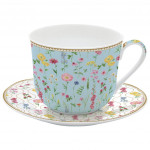 Easy Life Meadow Flowers Multicolored 400ml 2-Piece Teacup Set in Box