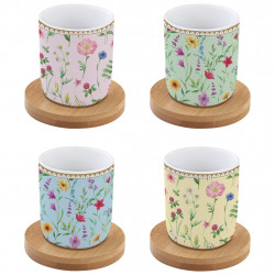 Easy Life Meadow Flowers 8-Piece Coffee Set - Multicolored