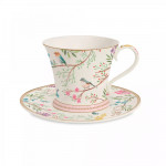 Easy Life Birds Melody 200ml Cup & Saucer Set - Multicolored