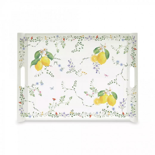 Easy Life Fleurs et Citrons 52x37cm Tray - Multicolored