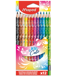 Maped Colored Pencils mini cute, 12 Pieces