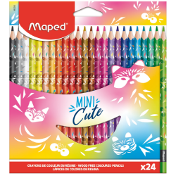 Maped Colored Pencils mini cute, 24 Pieces