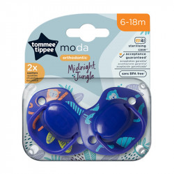 Tommee Tippee Moda Soother Midnight Jungle, 6-18 Months Blue Color