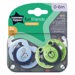 Tommee Tippee Fun Friend, 0-6m, 2 Pieces