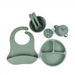 Ozey Silicone Baby Feeding Set Green