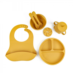 Ozey Silicone Baby Feeding Set Yellow