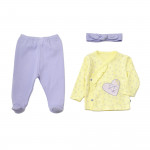 BiOrganic Love You Baby 3 Pieces Set Yellow (0-3 Months)