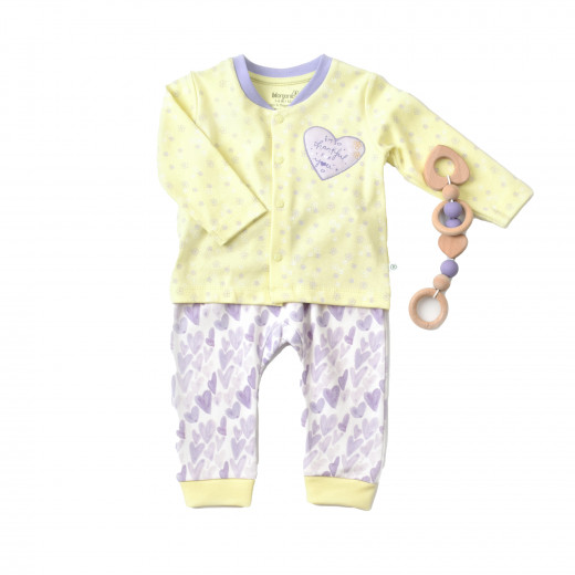 BiOrganic Love You Baby Sleep Set Yellow (12-18 Months)