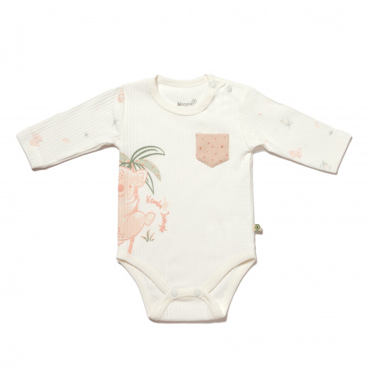 BiOrganic Koala Jungle Body Long Sleeve Pink (3 Years)