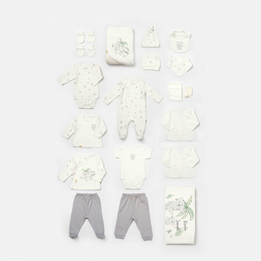 BiOrganic Koala Jungle Newborn 20 Pieces Set Grey (0-3 Months)