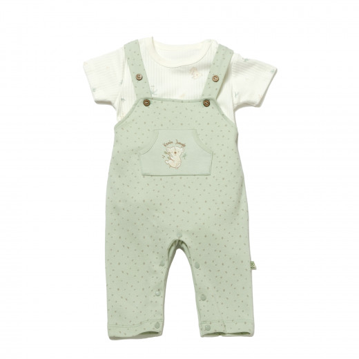 BiOrganic Koala Jungle Slopet Overall Mint (6-9 Months)